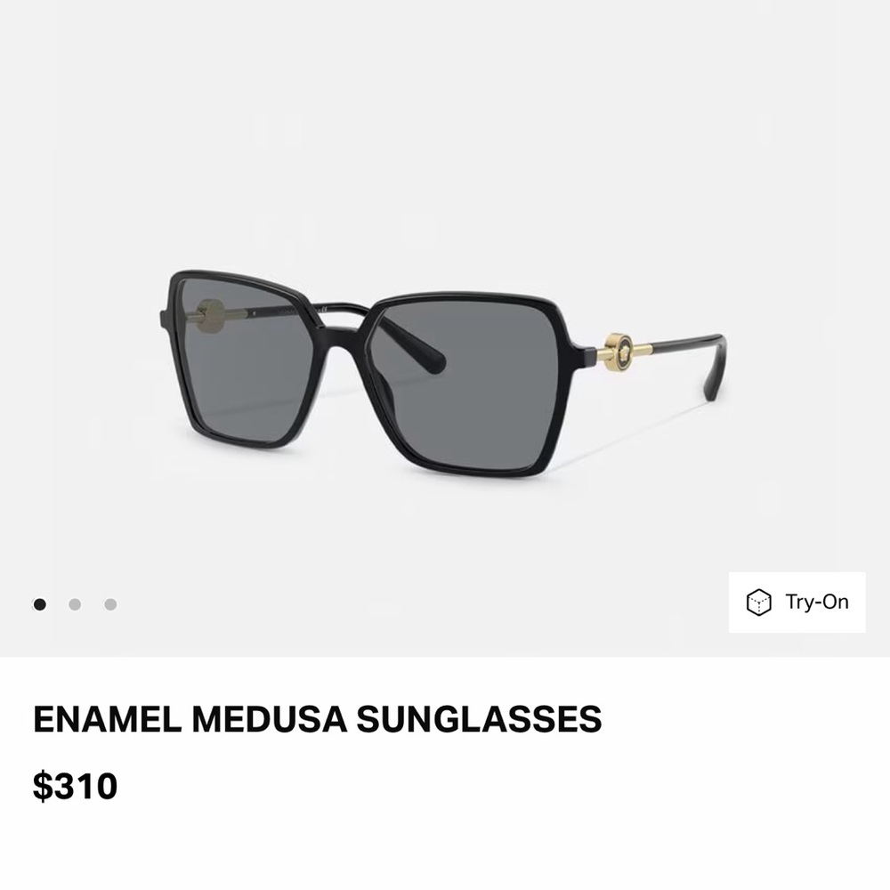 Versace Black and Gold Medusa Sunglasses